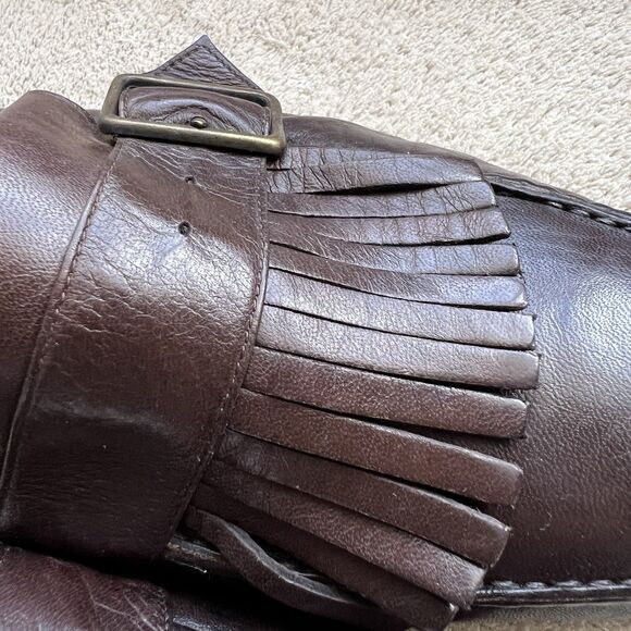 S. Maria Hand Made Shoes of Class Brown Buttery Leather Loafers Men 8.5 D Tassle - Picture 8 of 16